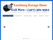 Tablet Screenshot of leesburgflgaragedoor.com